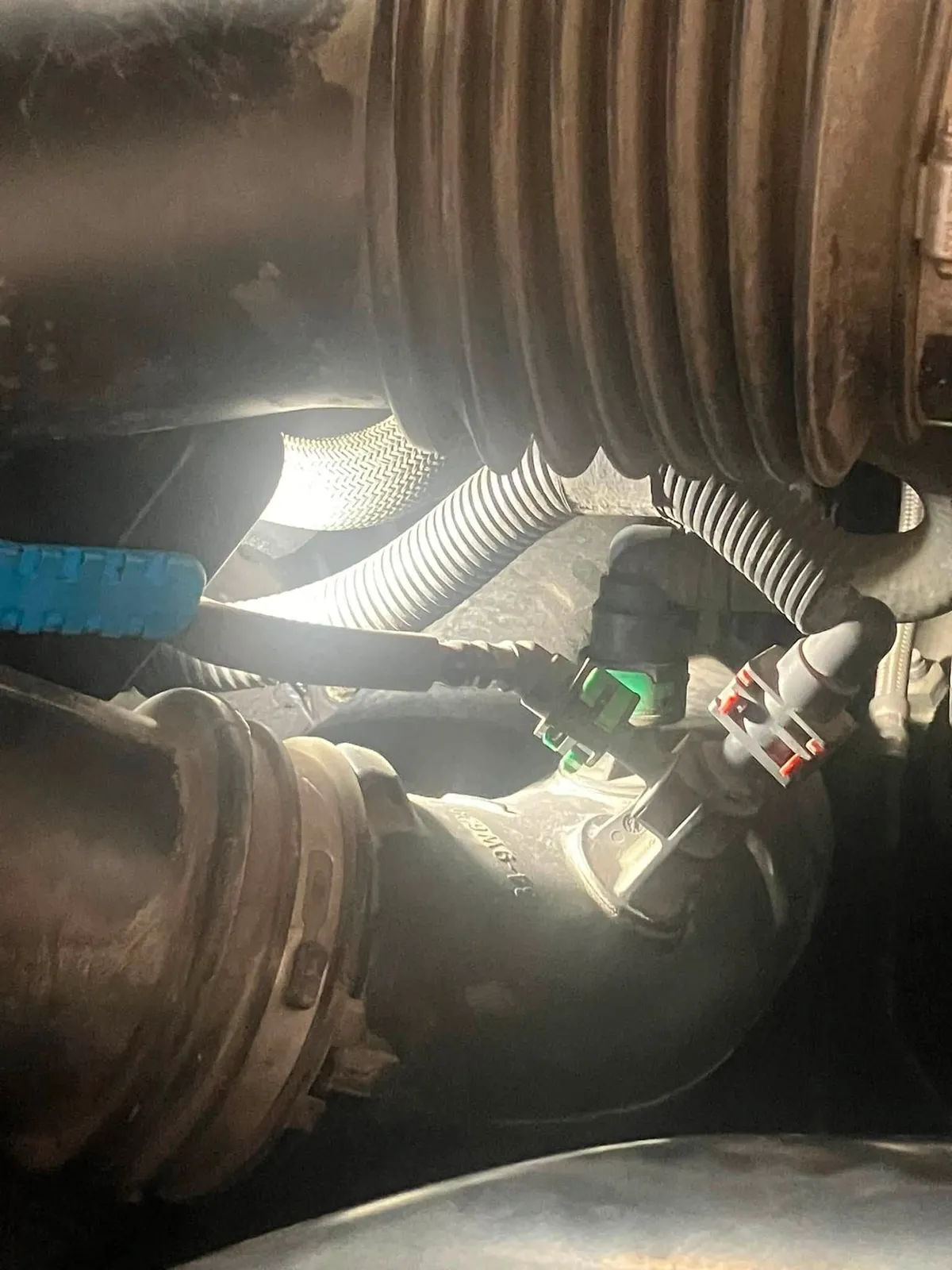 Engine bay access — service entry point.